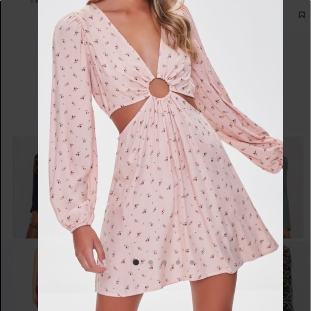 NWT Floral Dress - Plunge Dress, SZ M